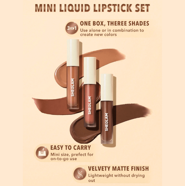 Sheglam Matte Allure Mini Lip Kit – Liquid Lipstick Set - Image 4