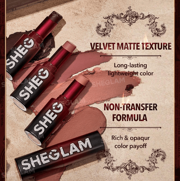 Sheglam Dynamatte Boom Matte Lipstick – Long-Lasting (Ember Rose Edition) - Image 2