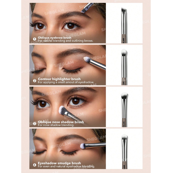 Sheglam Glam Fam Brush Coffee Brown Set - Image 2