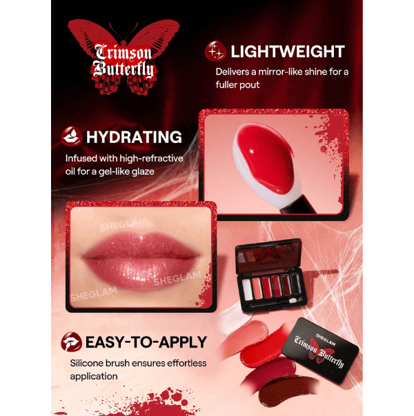 SHEGLAM Crimson Butterfly Full Makeup Set – Limited Edition Collection - Image 3