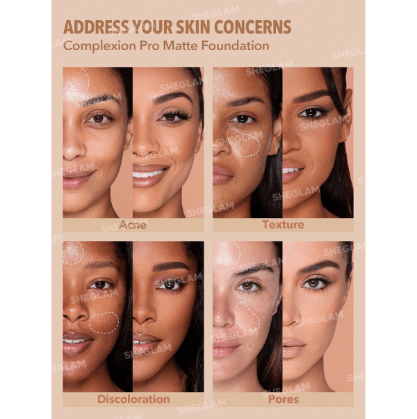 SHEGLAM Complexion Pro Matte Foundation – Long-Lasting & Breathable - Image 4