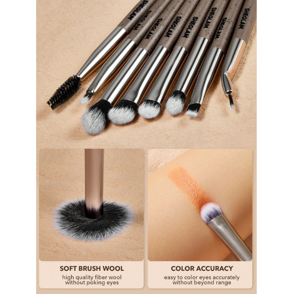 Sheglam Glam Fam Brush Coffee Brown Set - Image 4