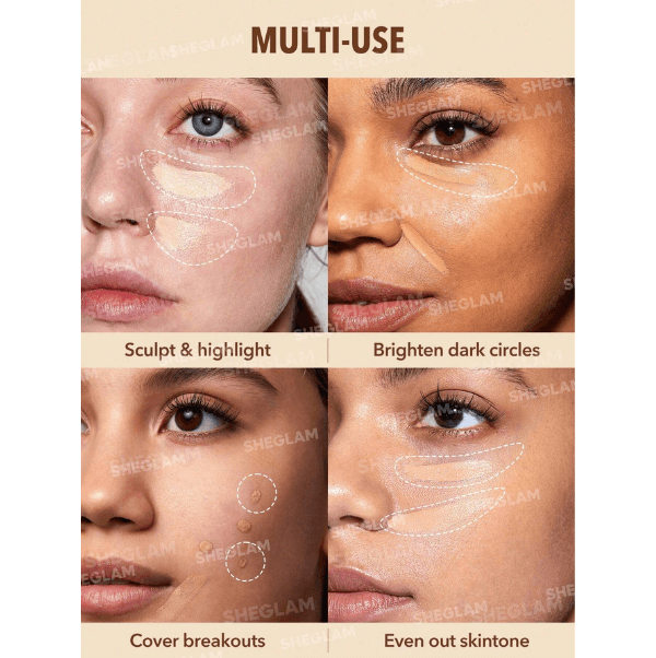 SHEGLAM Perfect Skin Full-Coverage Long-Wear Concealer - Image 2